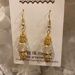GOLD CRYSTALS EARRINGS